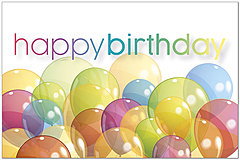 Best wishes for a very happy birthday. Rainbow Balloons Postcard A2268P-ZZ